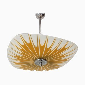 Mid-Century Glass Ceiling Lamp by Napako, 1960s