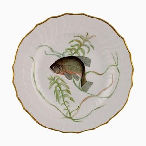 Porcelain Dinner Plate with Hand-Painted Fish Motif from Royal Copenhagen
