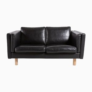 Vintage Danish 2-Seater Leather Sofa from Anders Jensen