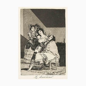 After Francisco Goya, Le Descañona, Original Etching, 1881/86