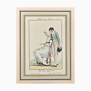 Philibert-Louis Debucourt, Que Lui Conte-t-Il?, Original Etching, 1797