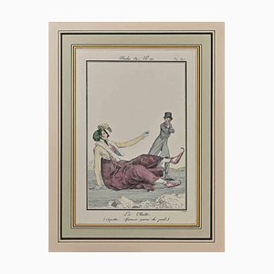 Philibert-Louis Debucourt, La Chute, Original Etching, 1797