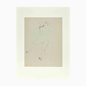 Lucien Coutaud, Nude Woman, Original Drawing, 1930s
