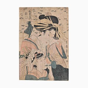 Grabado en madera de Matsubaya, mediados del siglo XIX