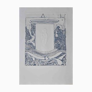 Lucio Del Pezzo, Decalogue N°1, Original Etching, 1976-1978