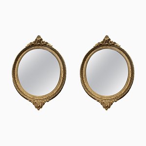 Gold Gilted Oval Mirrors