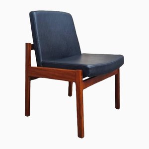 Mid-Century Teak and Leather Armchair from Foster and Son