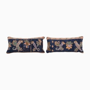 Vintage Oushak Cushion Cover in Wool, Set of 2