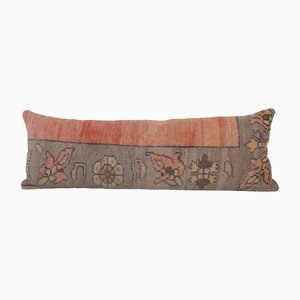 Handcrafted Floral Lumbar Rug Cushion Cover