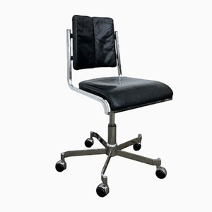 Tecta B12 Office Chair in Leather & Chrome from Tecta