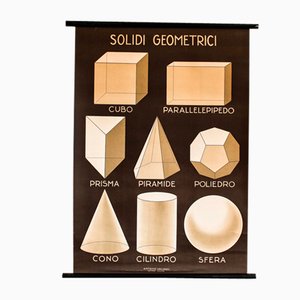 Solidi Geometrici Poster von Antonio Vallardi, Italien, 1940er