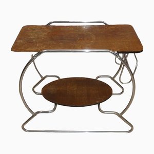 Industrial Side Table with Magazine Shelf, 1960s
