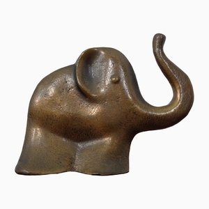 Elefante de bronce macizo, años 60