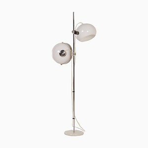 Floor Lamp with White Shades by Dijkstra Lamps, 1970s