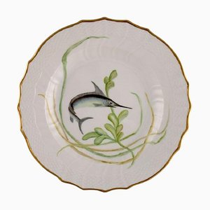 Porcelain Dinner Plate with Fish Motif from Royal Copenhagen
