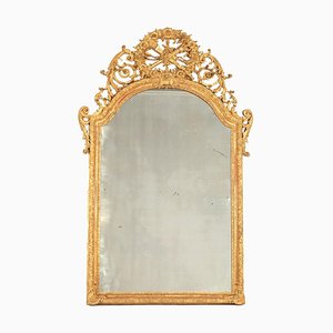 French Neoclassical Mirror with Oak Frame