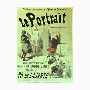 Le Portrait, Poster teatrale, Offset vintage, inizio XX secolo