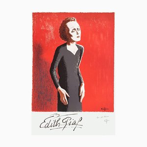 Litografia Charles Kiffer, Edith Piaf, 1975