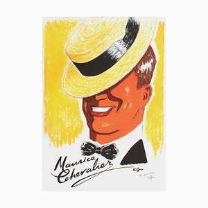 Charles Kiffer, Maurice Chevalier, 1975, Litografía sobre papel Bfk Rives