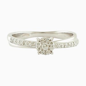 Bague Solitaire de Fiançailles en Or Blanc 18 Carats