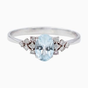 18 Karat White Gold Engagement Ring