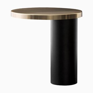 Lámpara de mesa Cylinda de oro satinado de Angeletti & Ruzza para Oluce