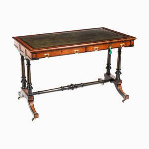 Viktorianischer Schreibtisch aus Amboyna & Wurzelholz, 19. Jh