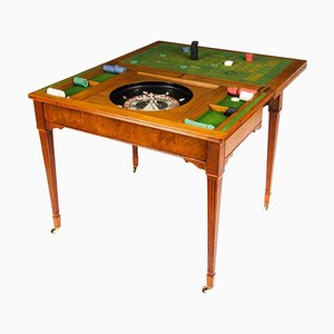 19th Century Victorian Pollard Oak Games Card Roulette Table