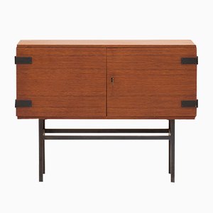 Dutch Teak Cabinet with Visible Hinges, 1960s