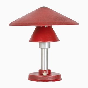 Vintage Table Lamp in Red Metal, 1960s
