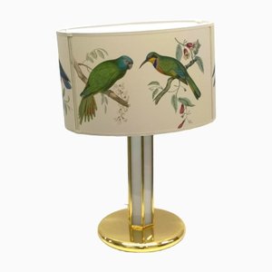 Hollywood Regency Style Brass and Acrylic Glass Table Lamp