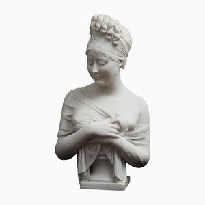 Sculpture of Madame Recamier, 19th-Century, Marble