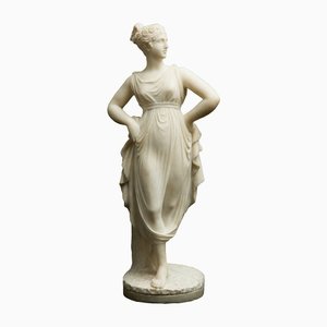 Sculpture of a Neoclassical Woman, 19th-Century, Marble
