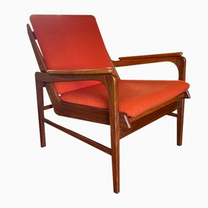 Moderner Mid-Century Sessel aus Teak, 1950er