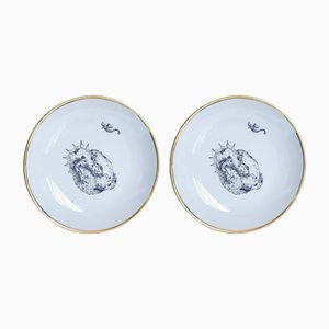 Chamaleon Dinner Plates from Lithian Ricci, Set of 2