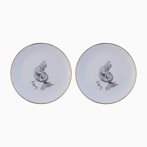 Winged Leo Plates from Lithian Ricci, Set of 2