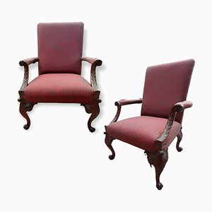 Vintage Armchair in the Style of Queen Anne, Set of 2