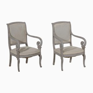 Charles X Armchairs, France, 1800s, Set of 2