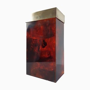 Italienische Vase aus Acrylglas in Schildkröten-Optik, 1970er