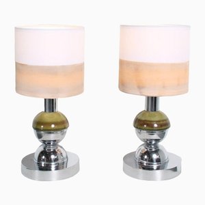 Bedside Table Lamps, 1970s, Set of 2