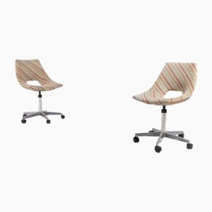 Set of Italian Desk Chairs by Augusto Bozzi for Saporiti, 1970s