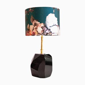 Lámpara de mesa italiana Mid-Century de cristal de Murano morado oscuro, años 50