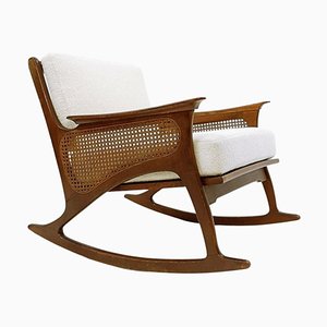 Mid-Century Modern Cane Rocking Chair, 1950s