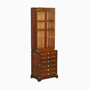 Military Campaign Mahogany Bookcase & Chest of Drawers from Harrods Kennedy