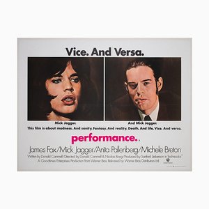 Original Performance Movie Poster, UK, 1970s