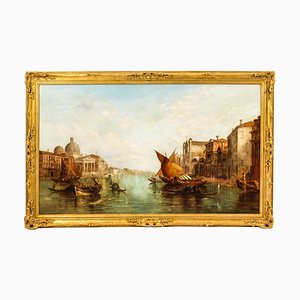Alfred Pollentine, Grand Canal, 1877, Antikes Ölgemälde, Gerahmt