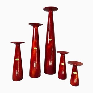 Vasen oder Kerzenhalter von Otto Keramik Germany, 5er Set