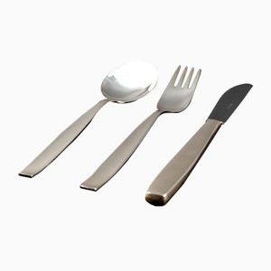 Bauhaus Silver-Plated Model Smalcalda 288 Cutlery by Günter Reißmann, 1960s, Set of 18