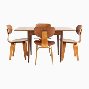 Sb02 Dining Chairs & Table by Cees Braakman for Pastoe, Set of 5