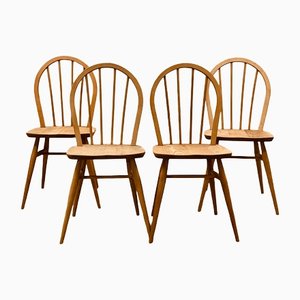 Sillas de comedor de olmo claro de Lucian Ercolani para Ercol. Juego de 4